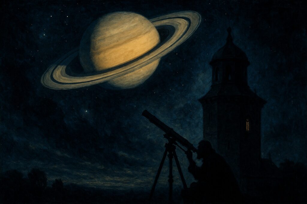 Christiaan Huygens Discovers Titan — detail