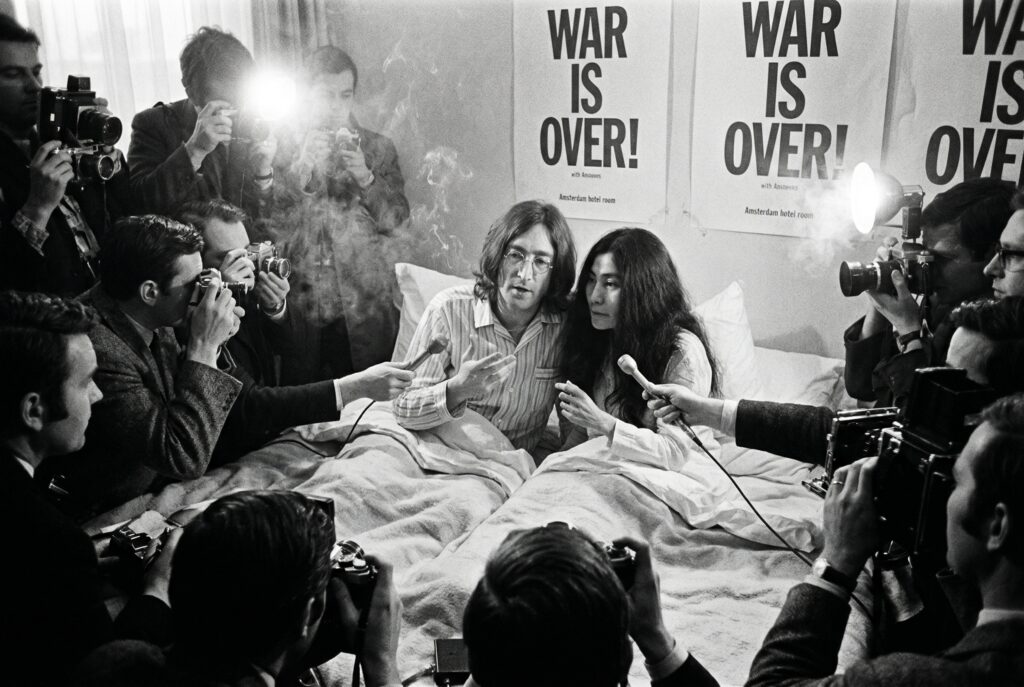 Lennon and Ono Begin the Bed-In for Peace — detail