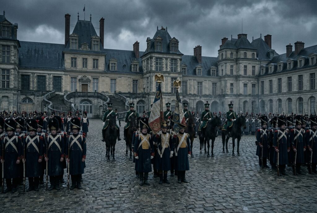 Napoleon Bonaparte Signs His First Abdication — detail