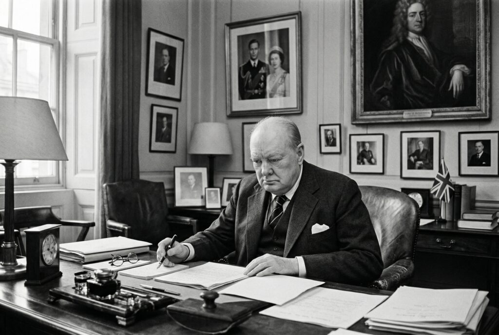 Winston Churchill Resigns as Prime Minister