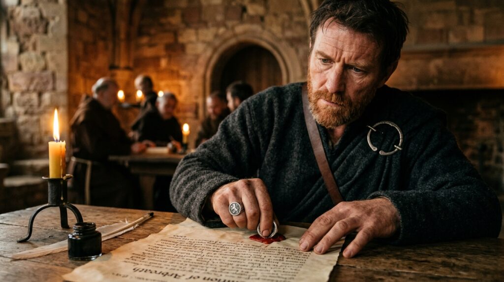 Declaration of Arbroath Sent to the Pope — detail