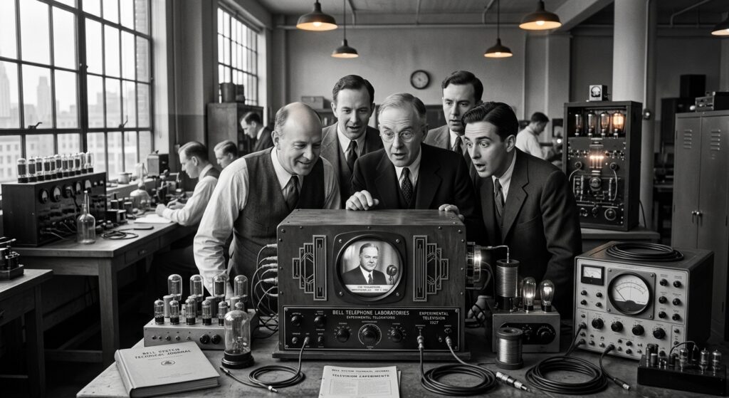 First Long-Distance Television Demonstrated