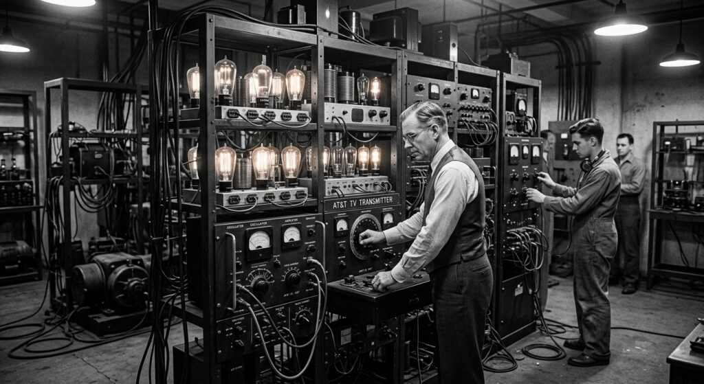 First Long-Distance Television Demonstrated — detail