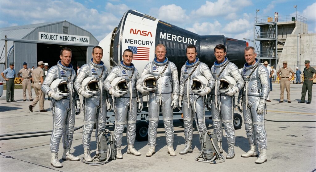 Introduction of the Mercury Seven — detail