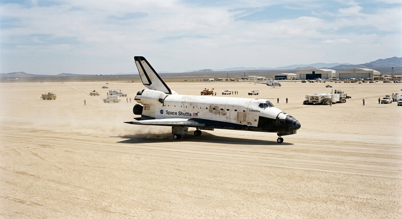 Space Shuttle Columbia Returns to Earth