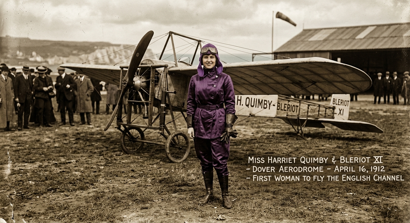 Harriet Quimby Flies Across the English Channel