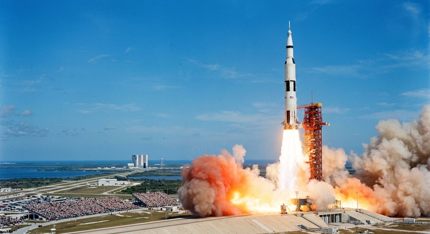 Apollo 16 Launches to the Moon