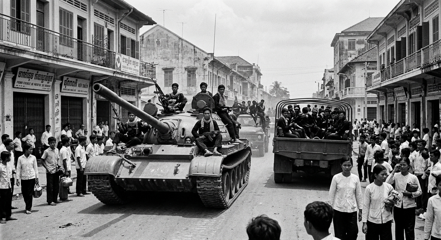 Khmer Rouge Forces Capture Phnom Penh