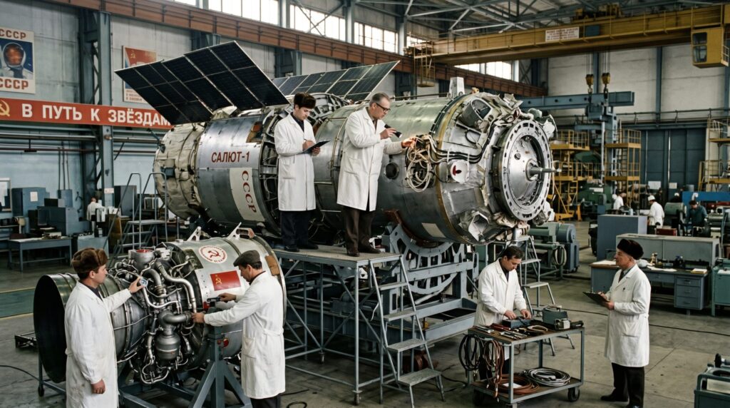 Launch of Salyut 1 — detail