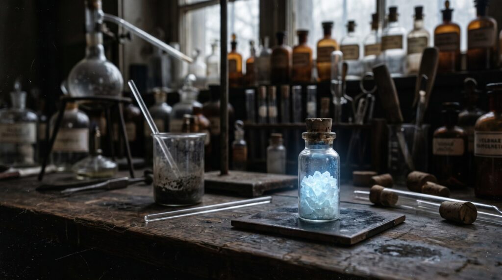 Marie and Pierre Curie Refine Radium Chloride — detail