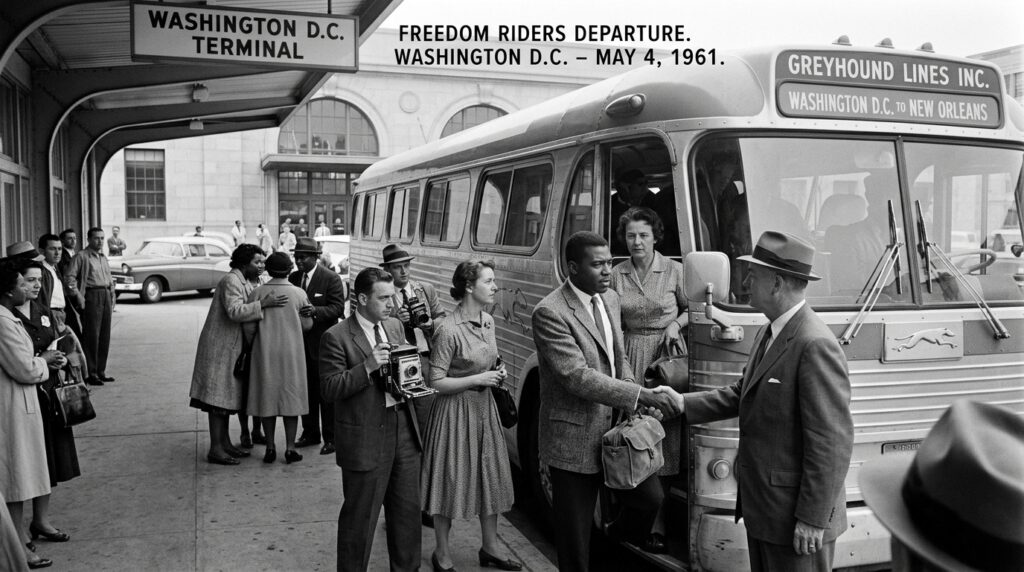 The Freedom Riders Depart Washington, D.C. — detail