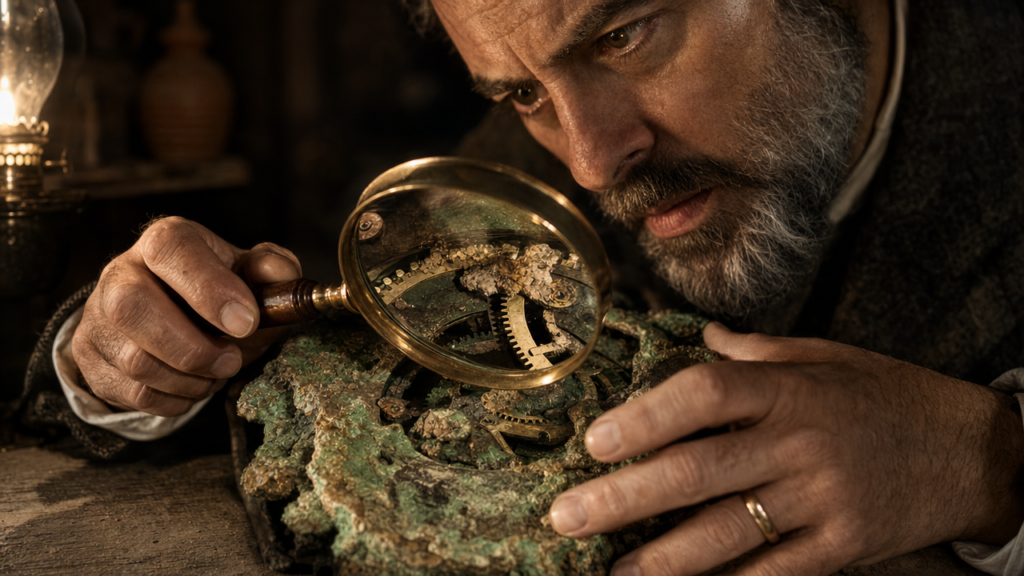 Discovery of the Antikythera Mechanism — detail