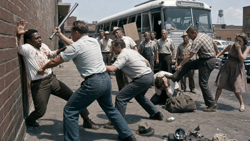 Freedom Riders Attacked in Montgomery (1961)