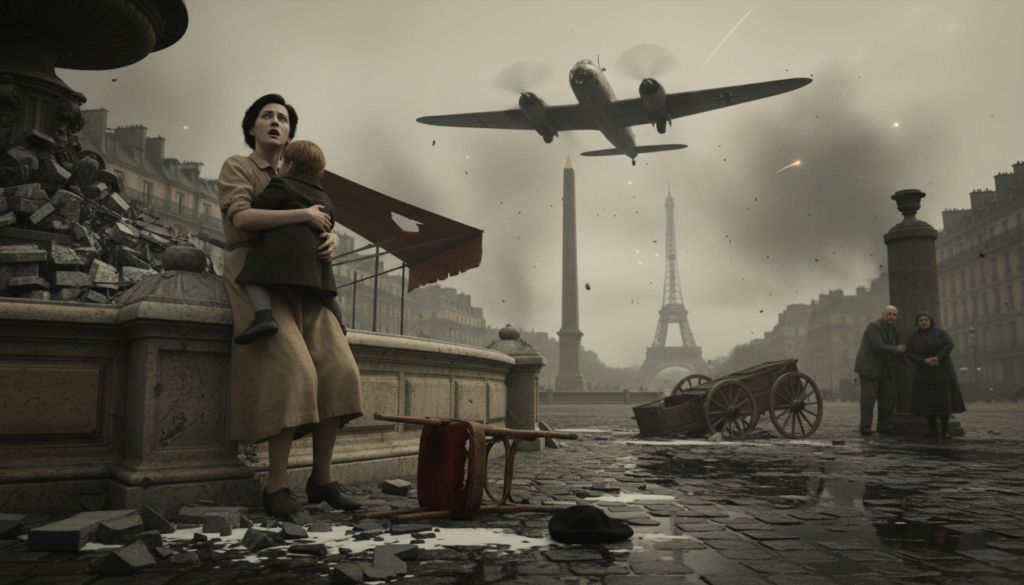 First Major Luftwaffe Air Raid on Paris