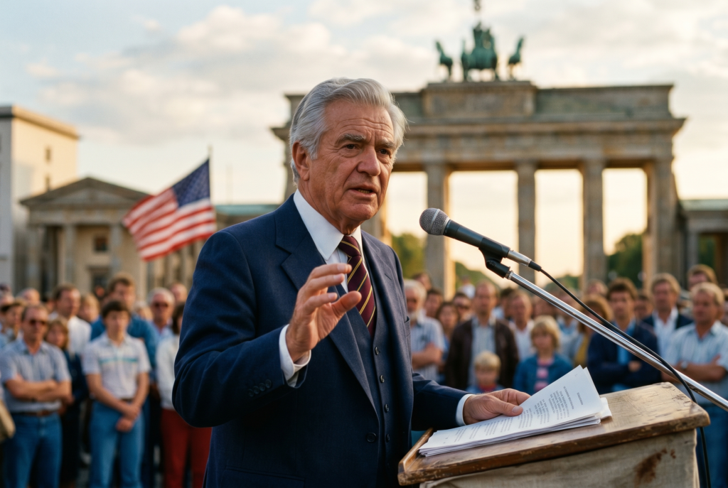 Reagan's "Tear Down This Wall" Speech in Berlin — detail