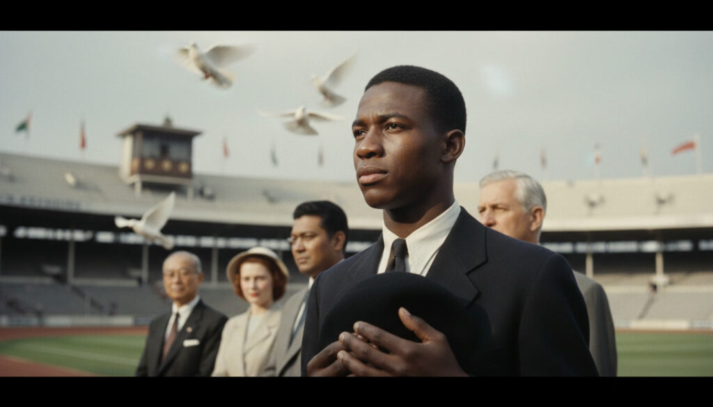 London Summer Olympics Open. King George VI opened the first Olympic Games held after the twelve-year interruption caused by World War II — detail