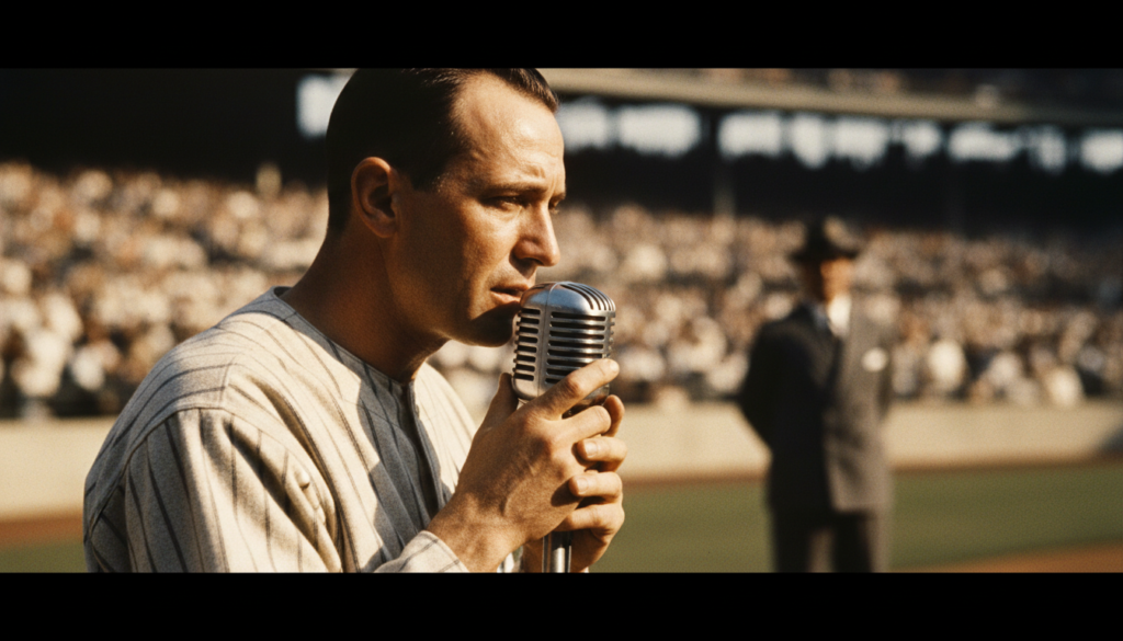 Lou Gehrig's "Luckiest Man" Farewell Speech — detail