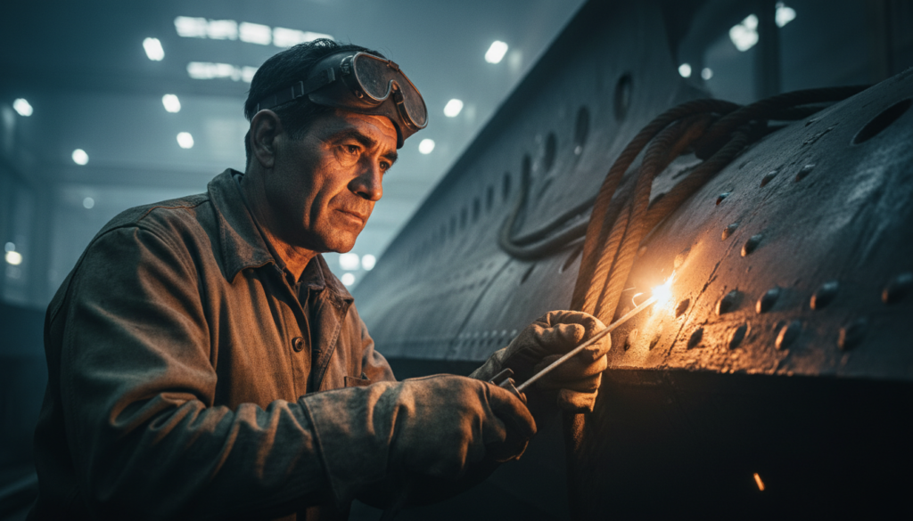 Keel of the USS Nautilus Laid — detail