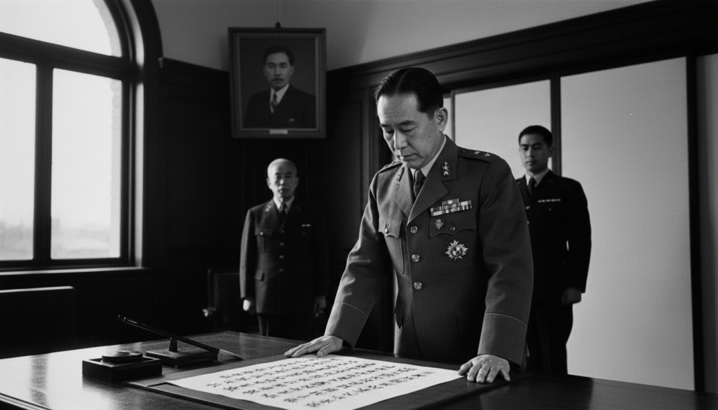 Hideki Tojo Resigns as Prime Minister of Japan
