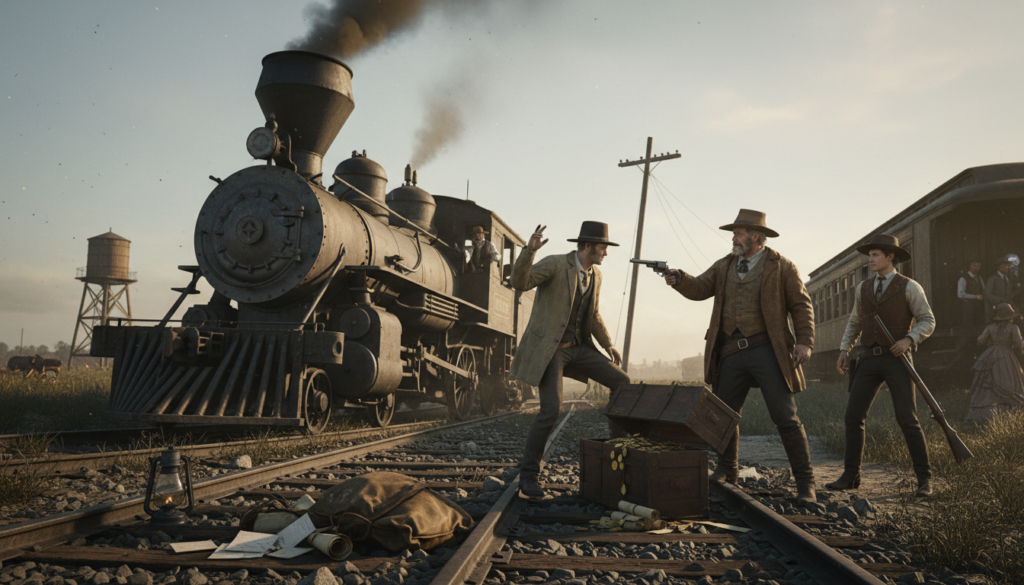 The First Successful Train Robbery in the American West