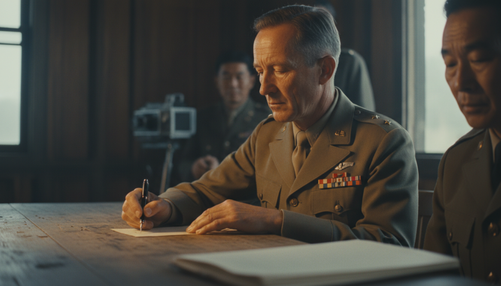 Korean Armistice Agreement Signed — detail