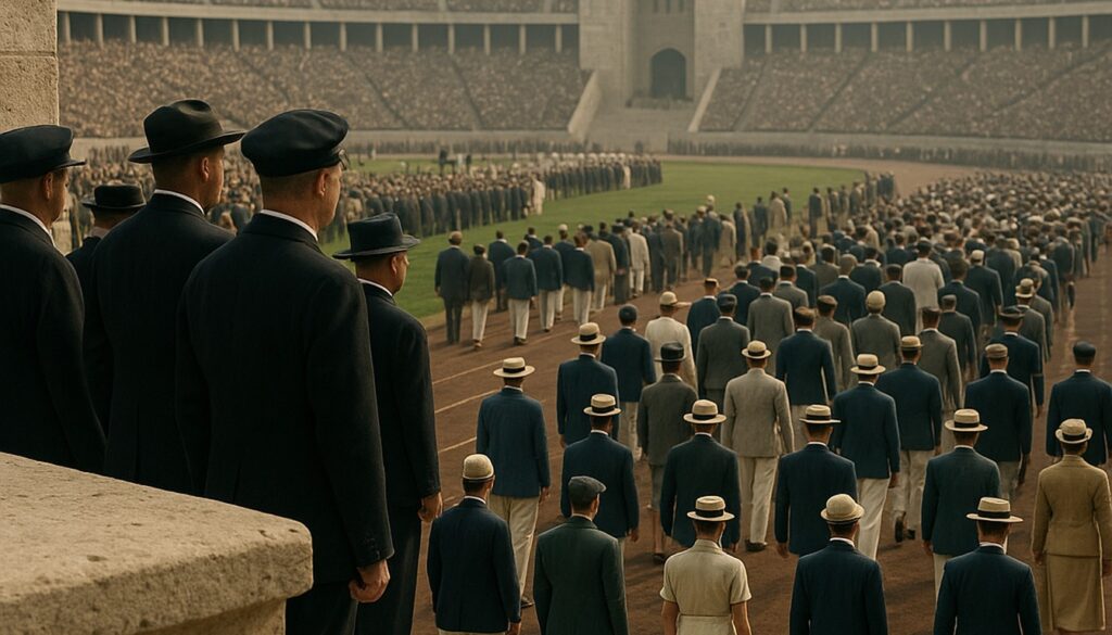 Berlin Summer Olympics Open. Adolf Hitler opened the Olympic Games in Berlin, which Nazi Germany used as an international propaganda showcase