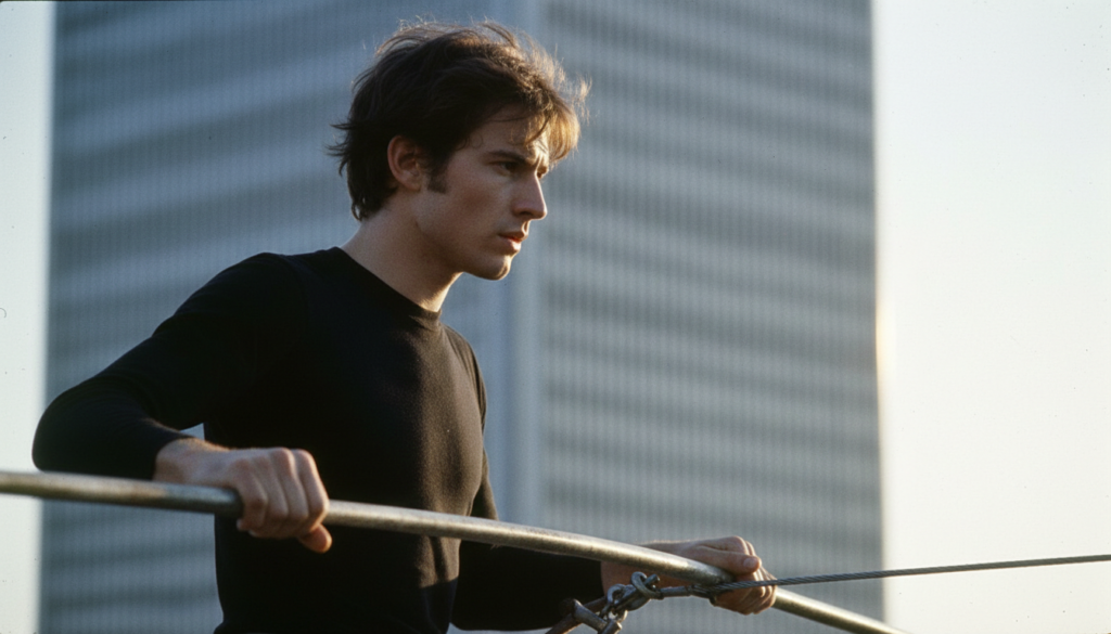 Philippe Petit’s Twin Towers High-Wire Walk — detail
