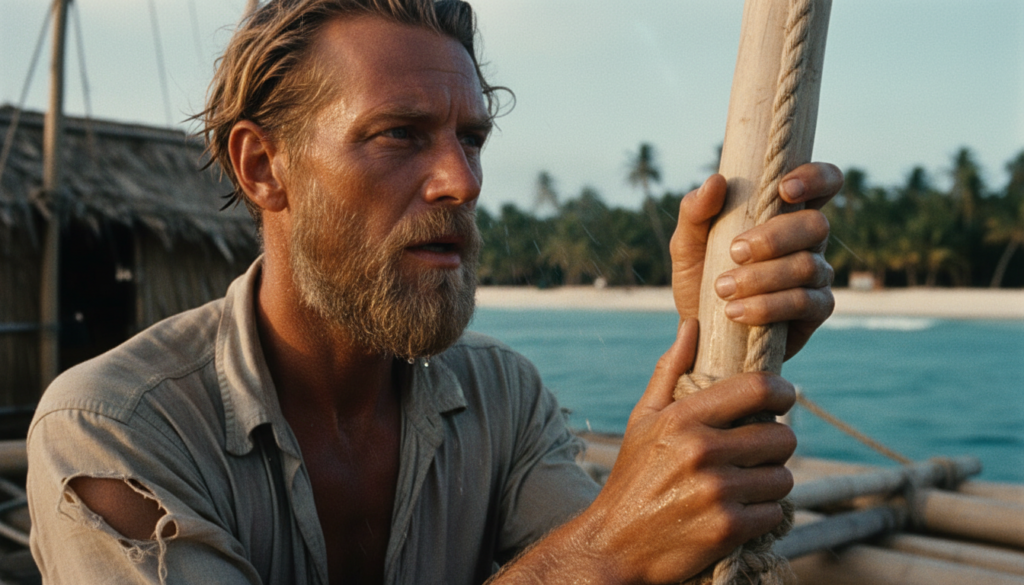 Kon-Tiki Expedition Reaches Raroia Atoll — detail
