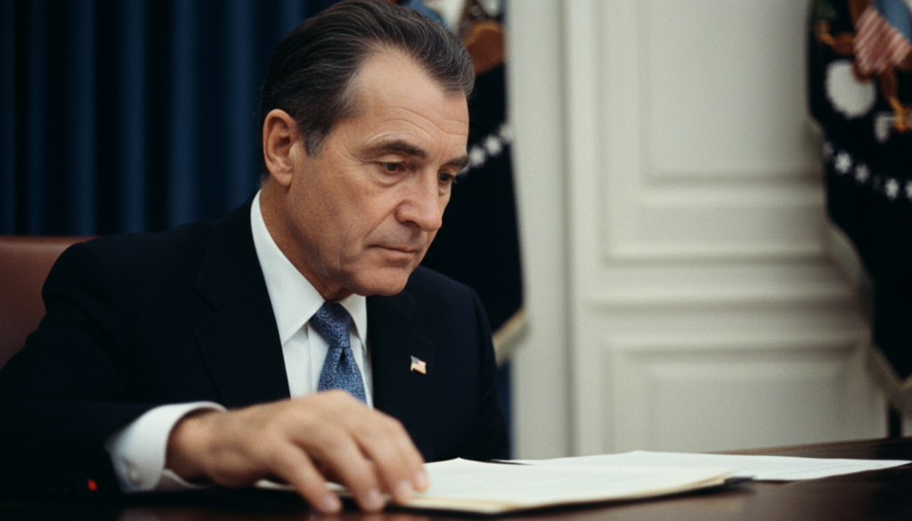 Nixon Announces His Resignation — detail