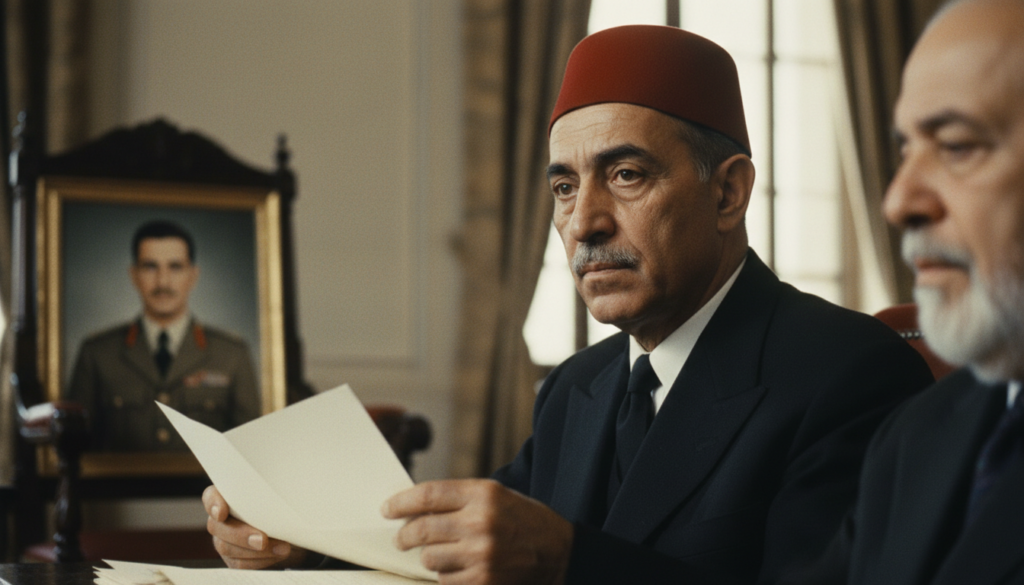 Hussein Proclaimed King of Jordan — detail
