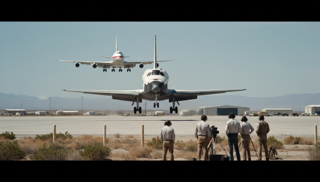 Space Shuttle Enterprise’s First Free Flight