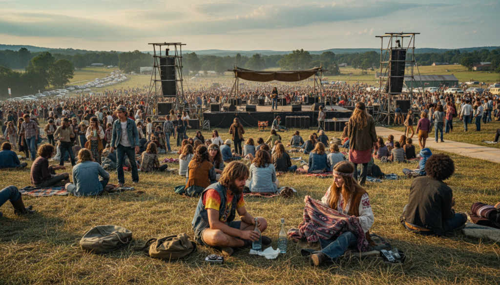 Woodstock Festival Begins