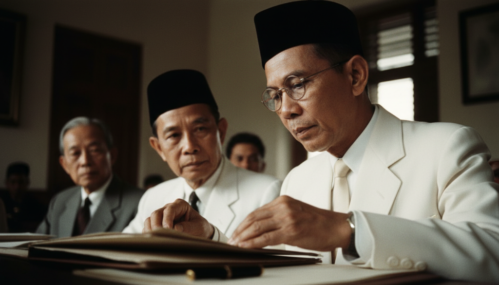 Indonesia Establishes Its National Government — detail