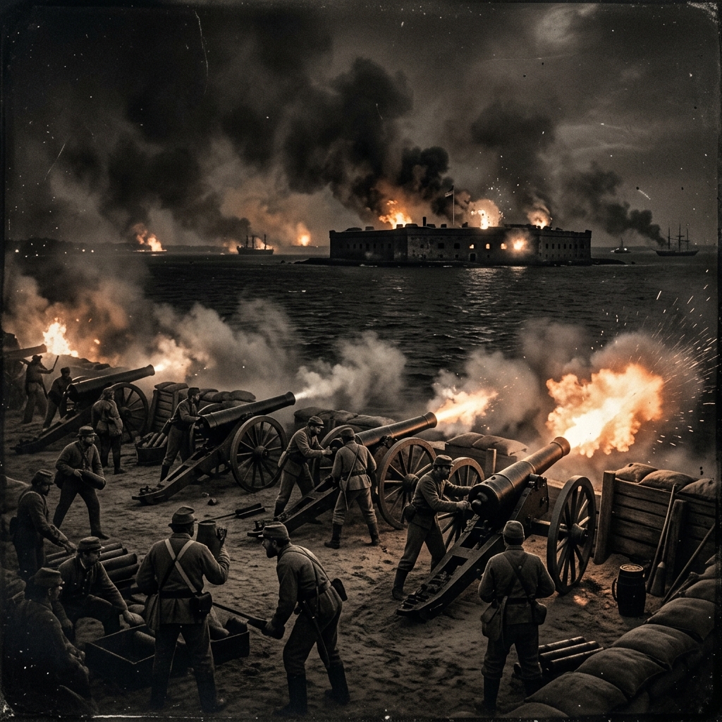The American Civil War Begins at Fort Sumter