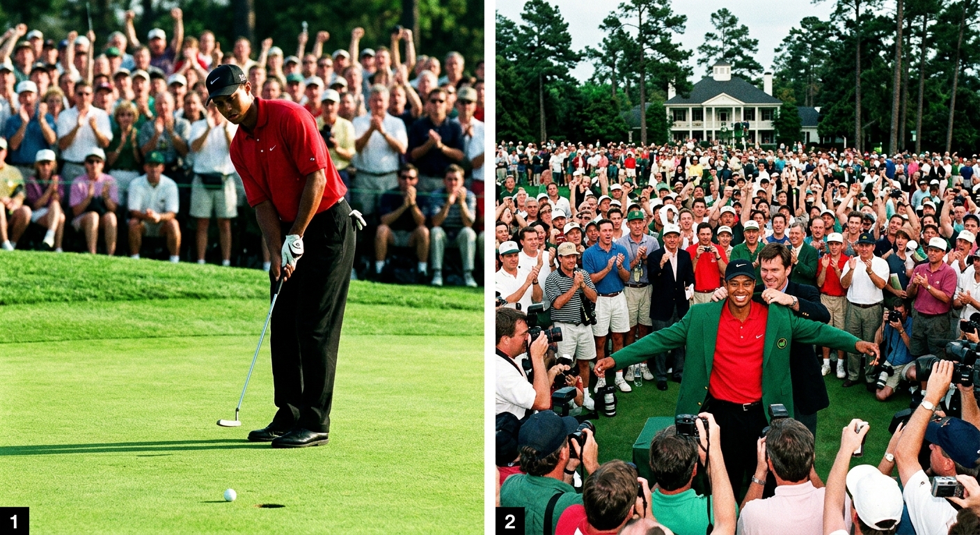 Tiger Woods Becomes the Youngest Masters Winner