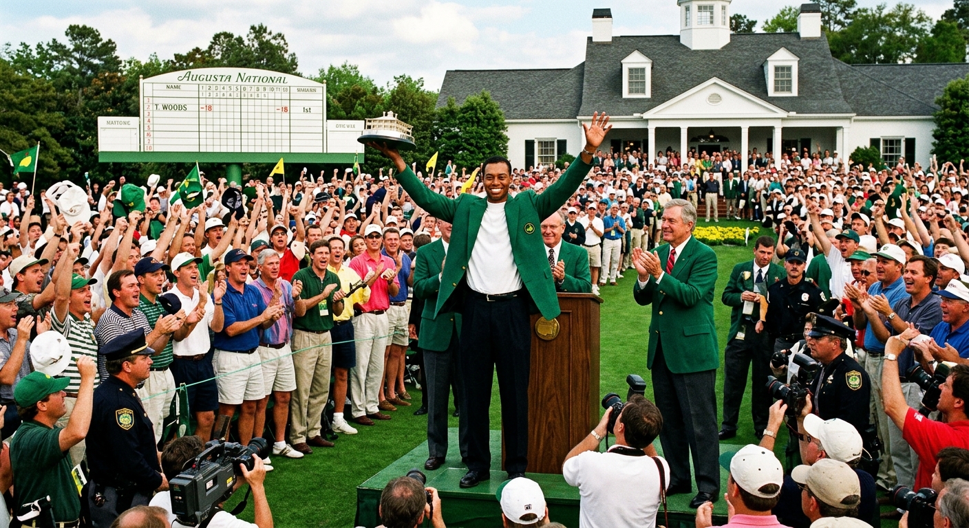 Tiger Woods Becomes the Youngest Masters Winner — detail