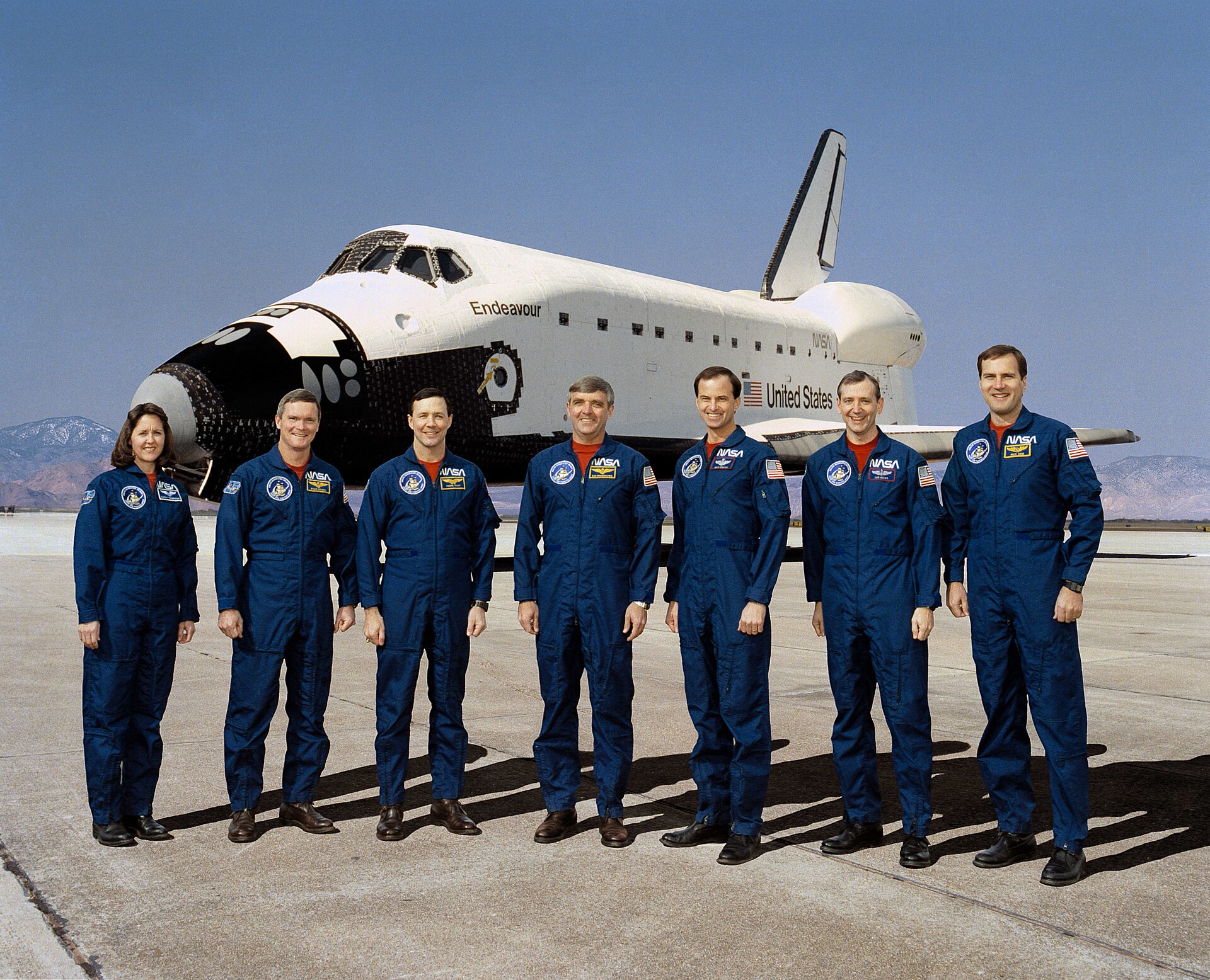 Space Shuttle Endeavour Launches on STS-49 — detail