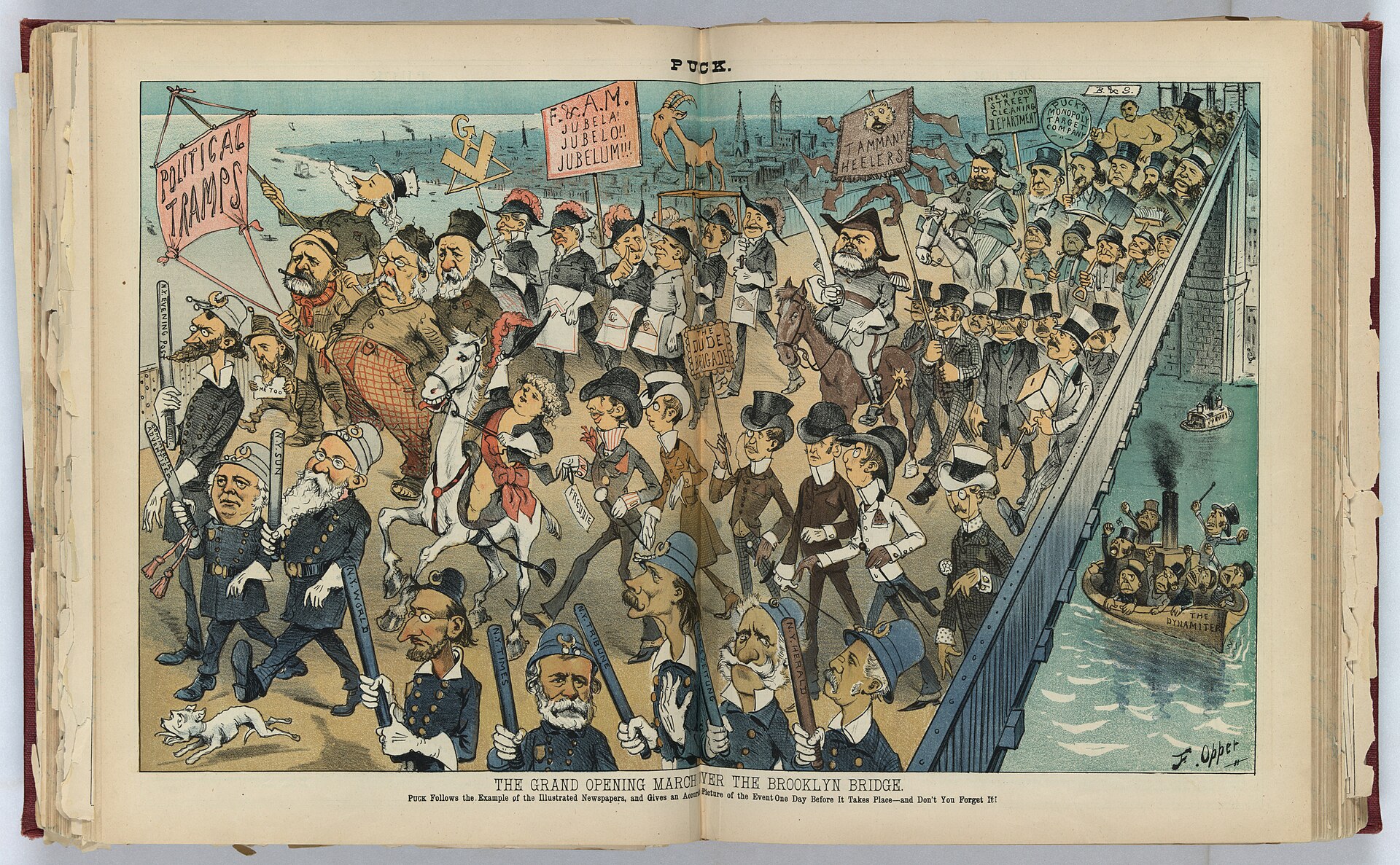 Brooklyn Bridge opens — detail